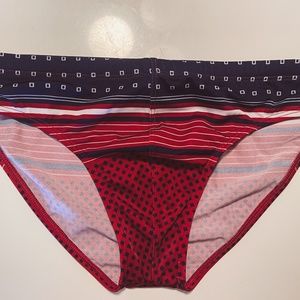 Charlie by MZ Grecian Stripe Swimsuit Speedo Swim Brief Size Medium M